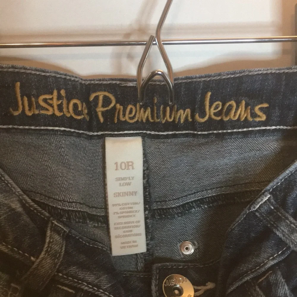 JUSTICE SIMPLY SKINNY LOW JEANS SIZE 10R